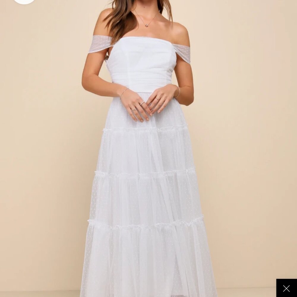 Lulus XL White Maxi Dress